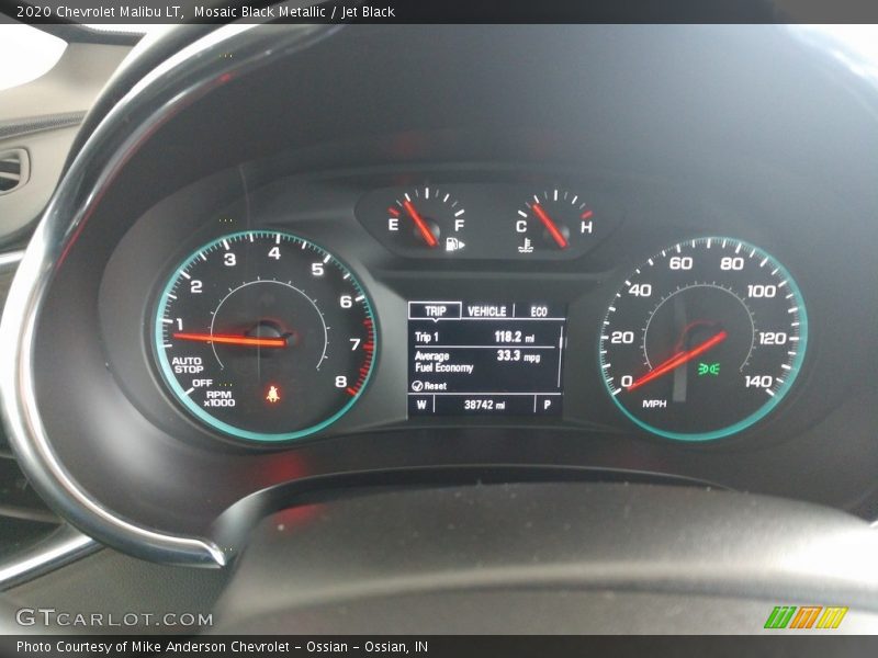 Mosaic Black Metallic / Jet Black 2020 Chevrolet Malibu LT