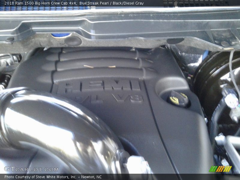 Blue Streak Pearl / Black/Diesel Gray 2018 Ram 1500 Big Horn Crew Cab 4x4