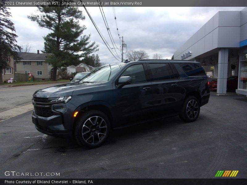 Shadow Gray Metallic / Jet Black/Victory Red 2021 Chevrolet Suburban RST