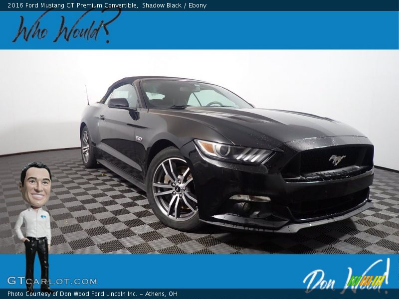 Shadow Black / Ebony 2016 Ford Mustang GT Premium Convertible