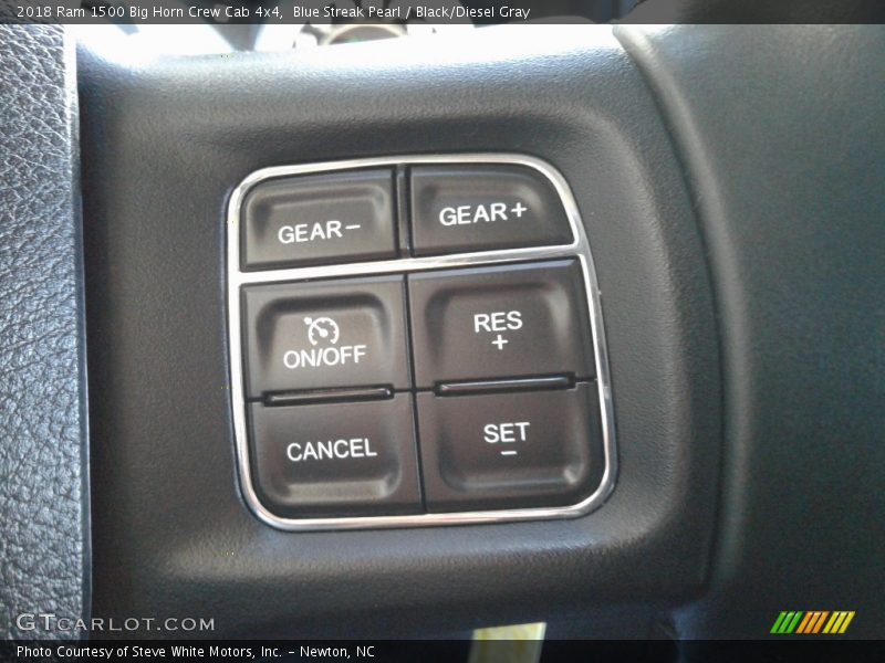 Blue Streak Pearl / Black/Diesel Gray 2018 Ram 1500 Big Horn Crew Cab 4x4