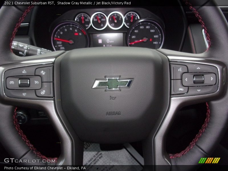 Shadow Gray Metallic / Jet Black/Victory Red 2021 Chevrolet Suburban RST