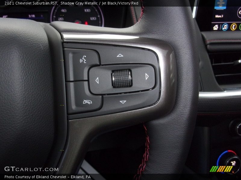Shadow Gray Metallic / Jet Black/Victory Red 2021 Chevrolet Suburban RST