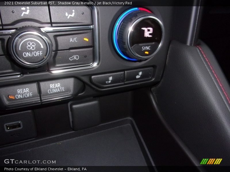 Shadow Gray Metallic / Jet Black/Victory Red 2021 Chevrolet Suburban RST