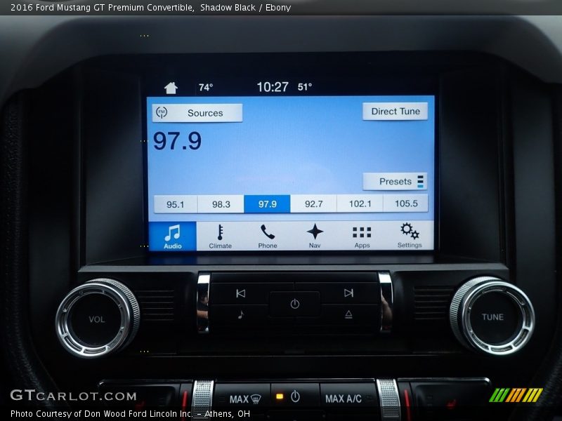 Shadow Black / Ebony 2016 Ford Mustang GT Premium Convertible