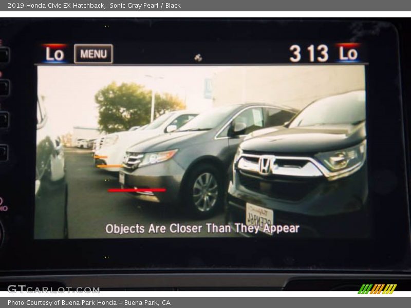 Sonic Gray Pearl / Black 2019 Honda Civic EX Hatchback