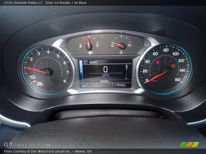 Silver Ice Metallic / Jet Black 2016 Chevrolet Malibu LT