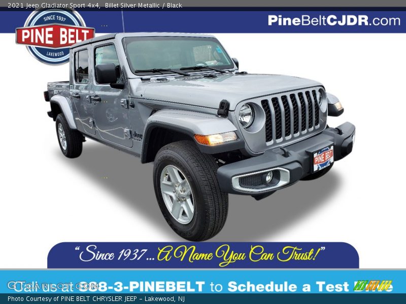 Billet Silver Metallic / Black 2021 Jeep Gladiator Sport 4x4