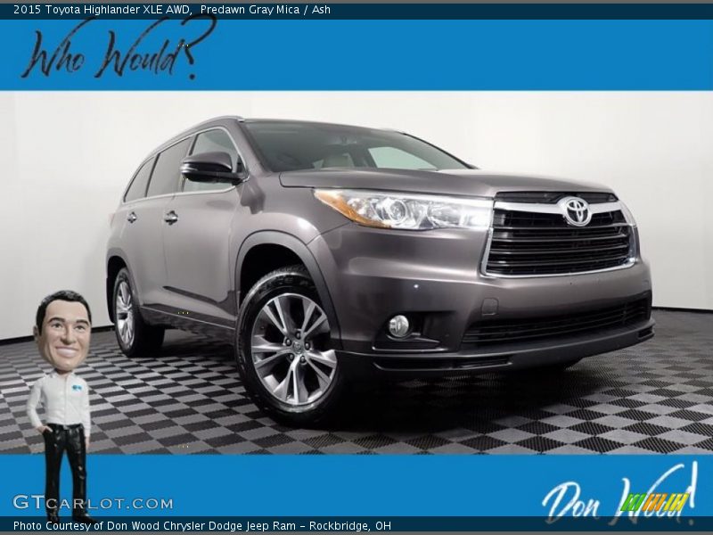 Predawn Gray Mica / Ash 2015 Toyota Highlander XLE AWD