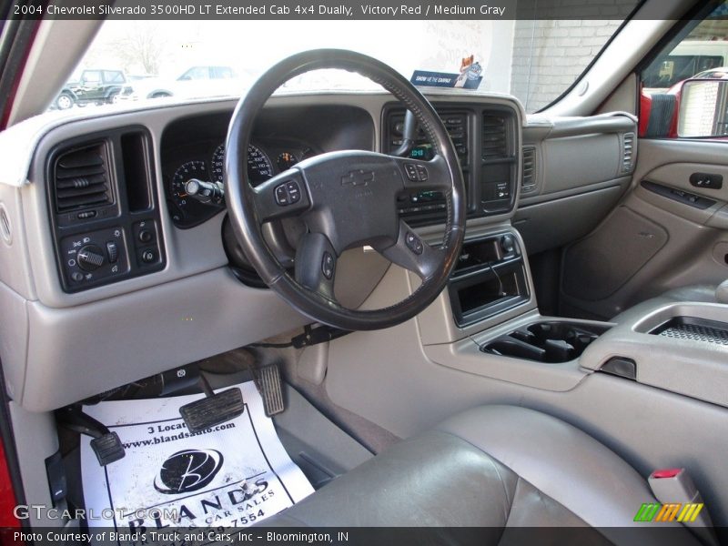 Victory Red / Medium Gray 2004 Chevrolet Silverado 3500HD LT Extended Cab 4x4 Dually