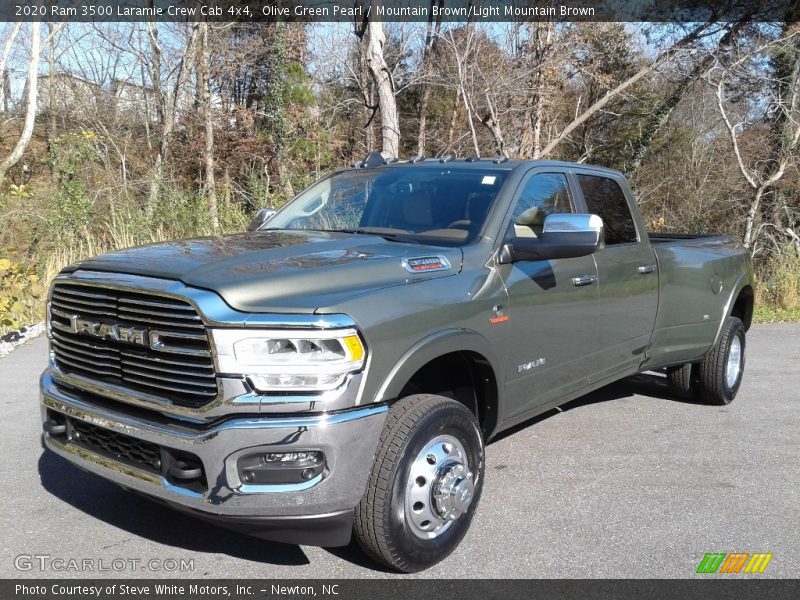 Olive Green Pearl / Mountain Brown/Light Mountain Brown 2020 Ram 3500 Laramie Crew Cab 4x4