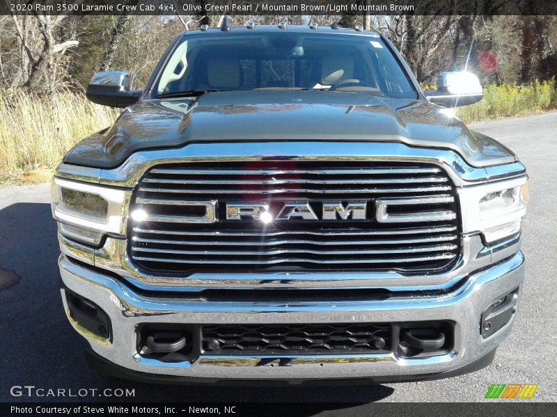 Olive Green Pearl / Mountain Brown/Light Mountain Brown 2020 Ram 3500 Laramie Crew Cab 4x4