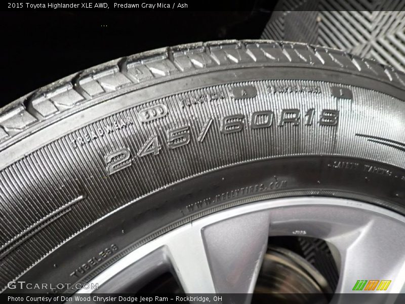 Predawn Gray Mica / Ash 2015 Toyota Highlander XLE AWD