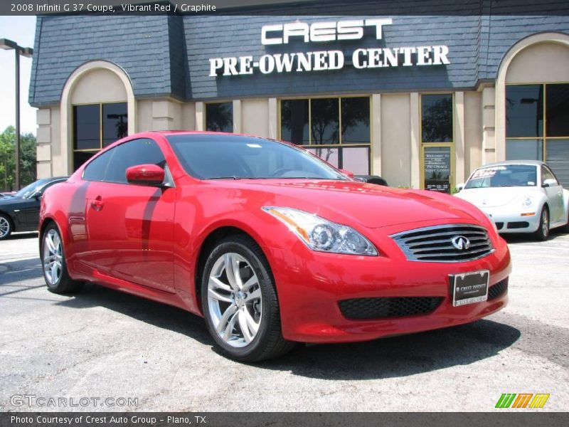 Vibrant Red / Graphite 2008 Infiniti G 37 Coupe