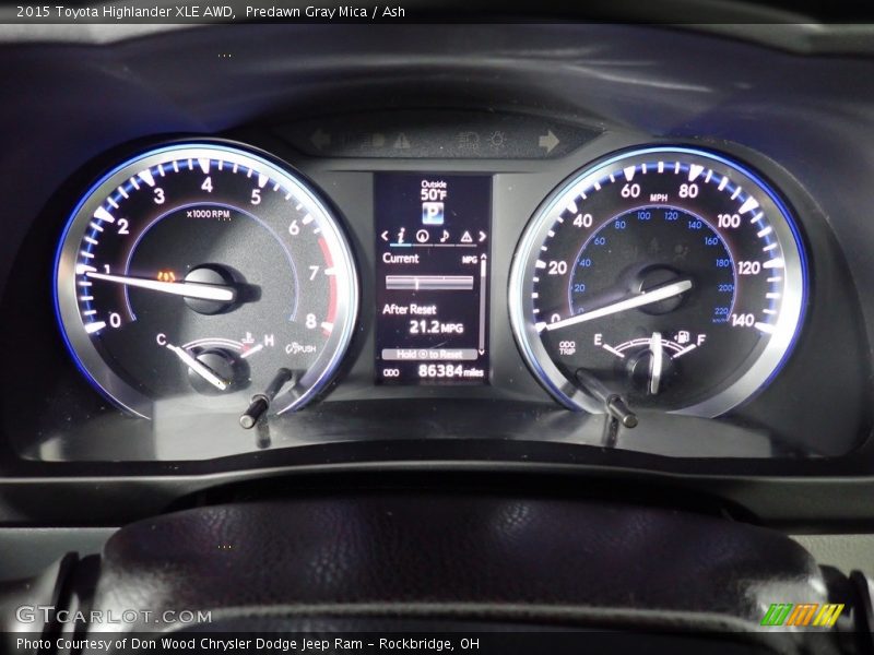 Predawn Gray Mica / Ash 2015 Toyota Highlander XLE AWD