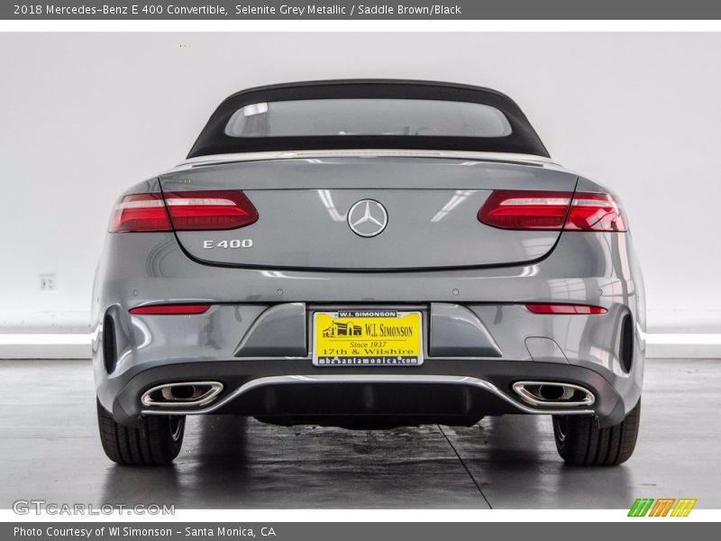 Selenite Grey Metallic / Saddle Brown/Black 2018 Mercedes-Benz E 400 Convertible