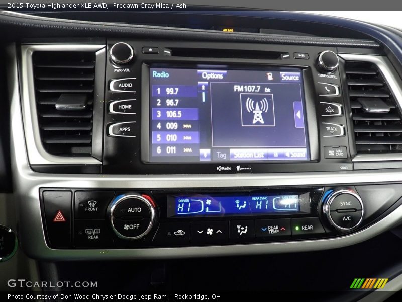 Predawn Gray Mica / Ash 2015 Toyota Highlander XLE AWD