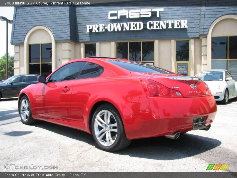 Vibrant Red / Graphite 2008 Infiniti G 37 Coupe