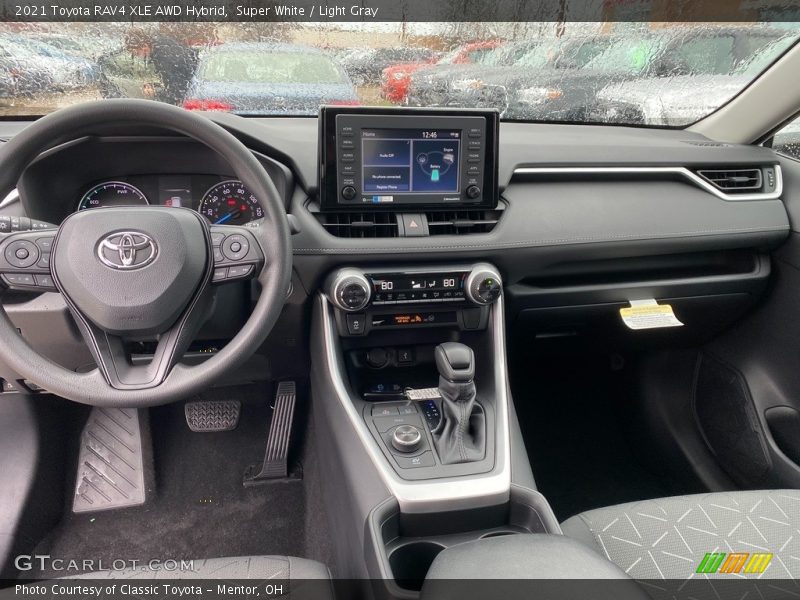 Super White / Light Gray 2021 Toyota RAV4 XLE AWD Hybrid
