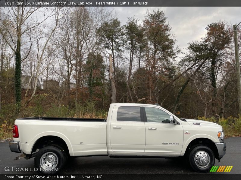Pearl White / Cattle Tan/Black 2020 Ram 3500 Laramie Longhorn Crew Cab 4x4