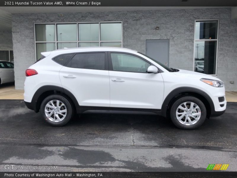 White Cream / Beige 2021 Hyundai Tucson Value AWD