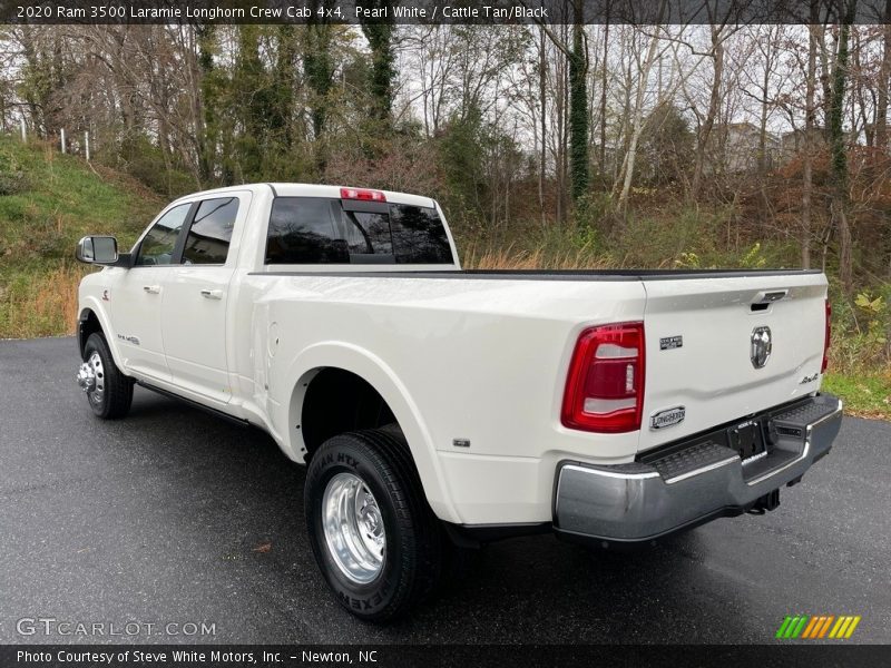 Pearl White / Cattle Tan/Black 2020 Ram 3500 Laramie Longhorn Crew Cab 4x4