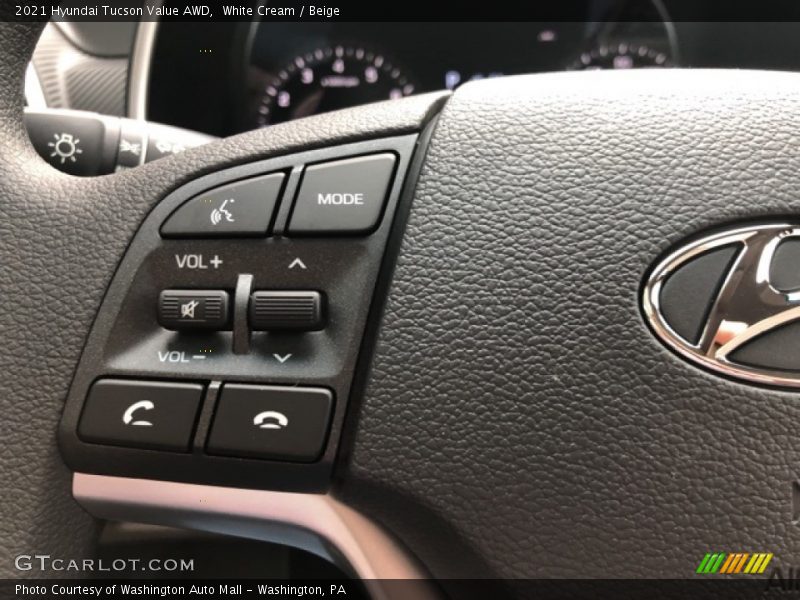 White Cream / Beige 2021 Hyundai Tucson Value AWD