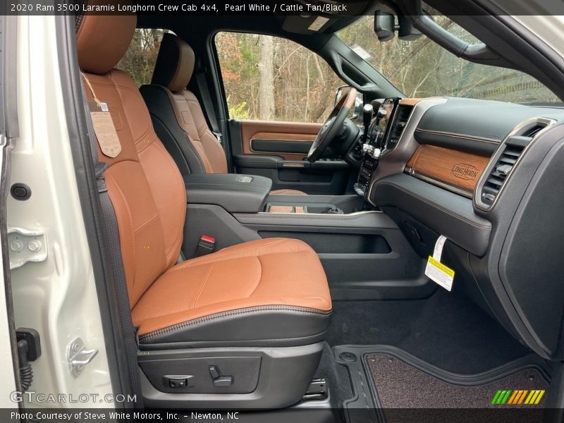 Pearl White / Cattle Tan/Black 2020 Ram 3500 Laramie Longhorn Crew Cab 4x4