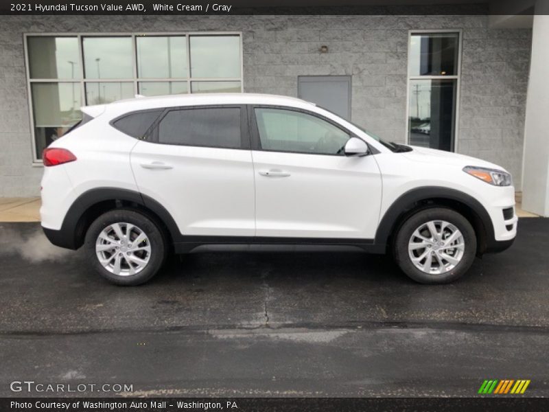 White Cream / Gray 2021 Hyundai Tucson Value AWD