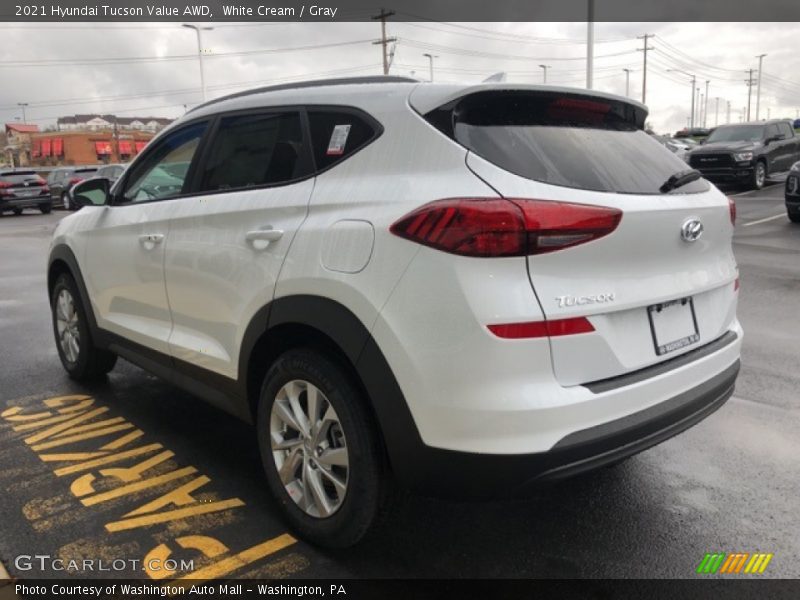 White Cream / Gray 2021 Hyundai Tucson Value AWD