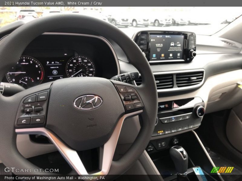 White Cream / Gray 2021 Hyundai Tucson Value AWD