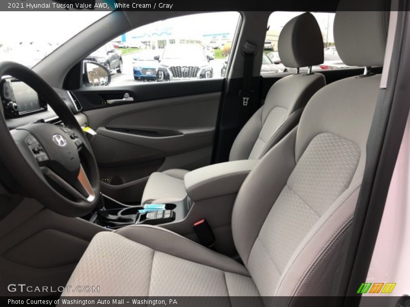 White Cream / Gray 2021 Hyundai Tucson Value AWD