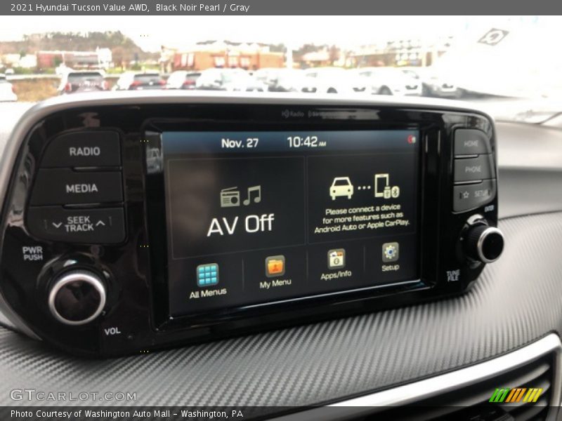 Black Noir Pearl / Gray 2021 Hyundai Tucson Value AWD