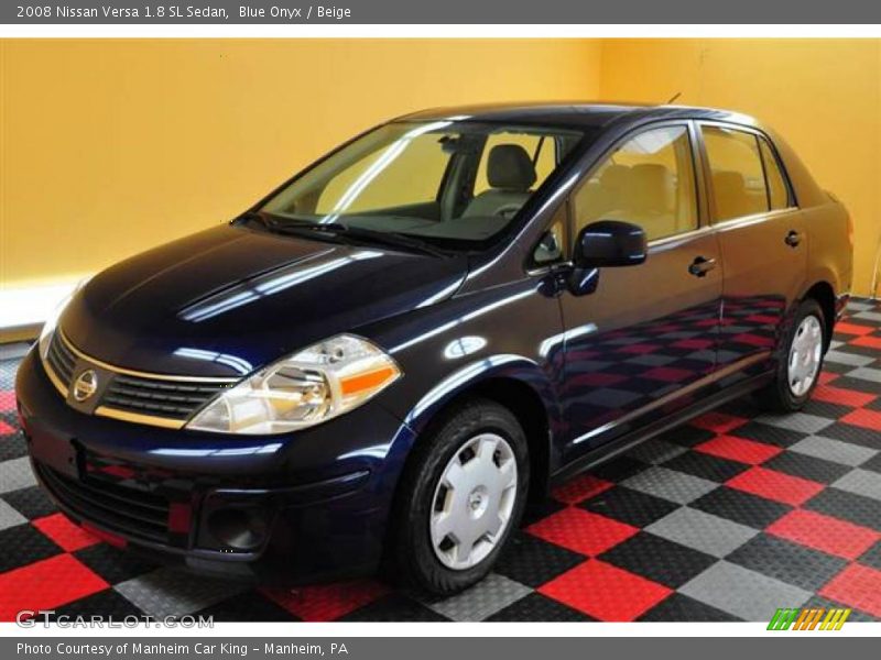 Blue Onyx / Beige 2008 Nissan Versa 1.8 SL Sedan