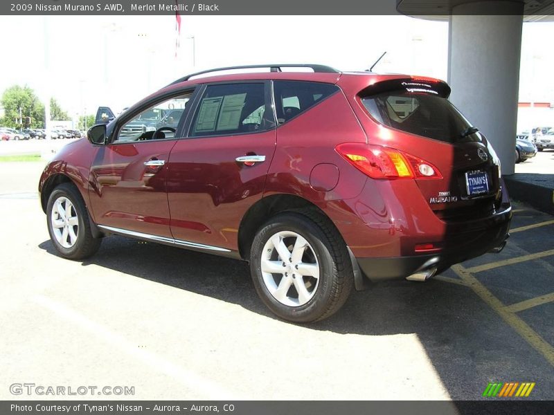 Merlot Metallic / Black 2009 Nissan Murano S AWD