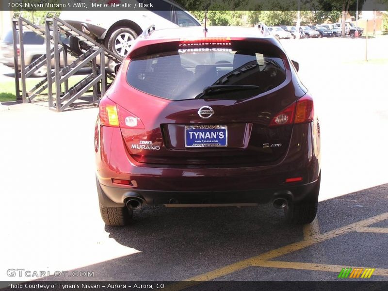 Merlot Metallic / Black 2009 Nissan Murano S AWD