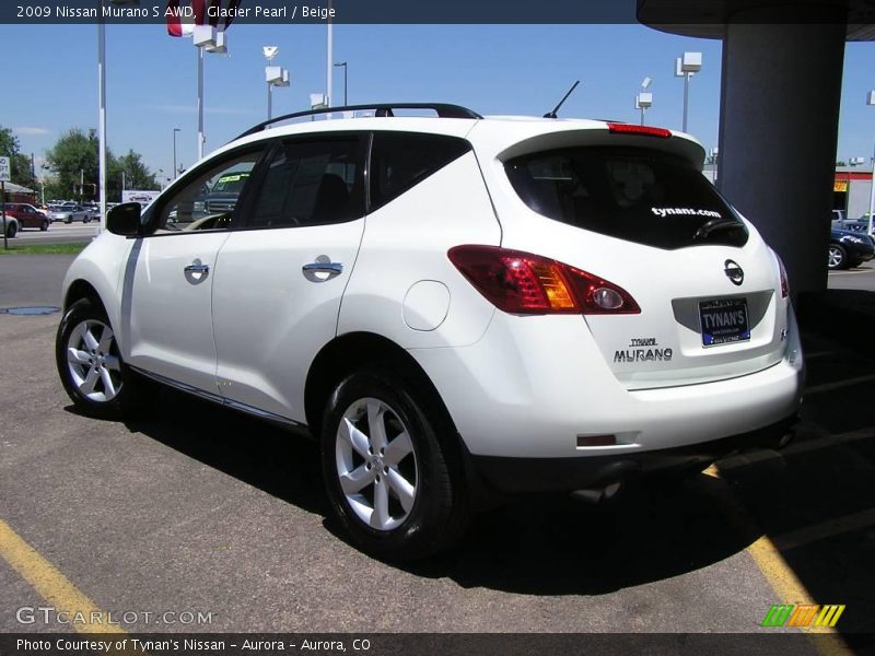 Glacier Pearl / Beige 2009 Nissan Murano S AWD