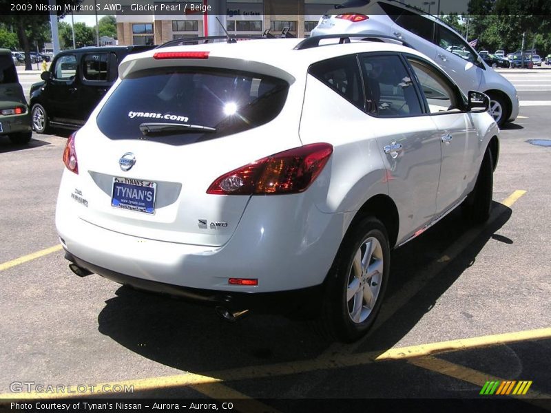 Glacier Pearl / Beige 2009 Nissan Murano S AWD