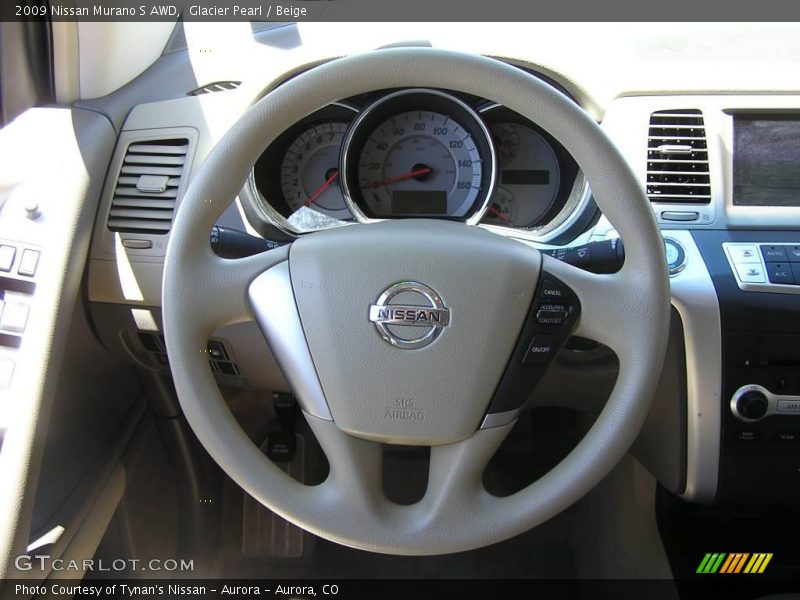 Glacier Pearl / Beige 2009 Nissan Murano S AWD