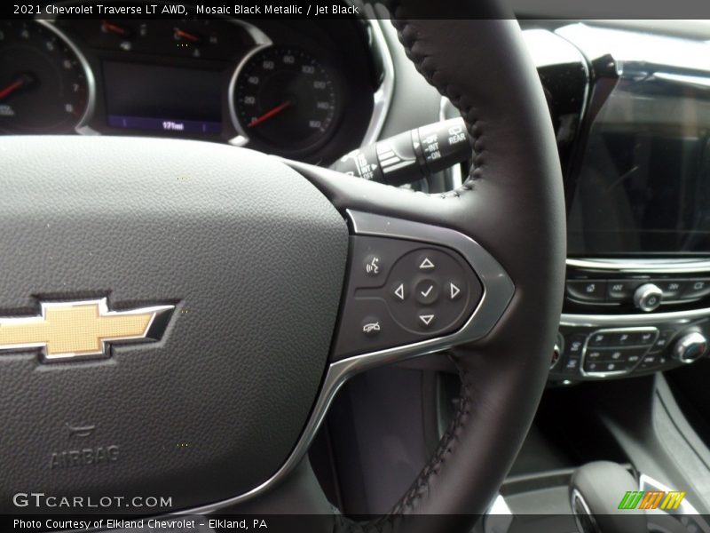 Mosaic Black Metallic / Jet Black 2021 Chevrolet Traverse LT AWD