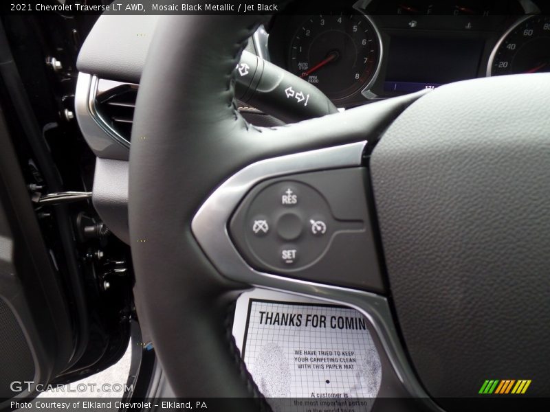 Mosaic Black Metallic / Jet Black 2021 Chevrolet Traverse LT AWD