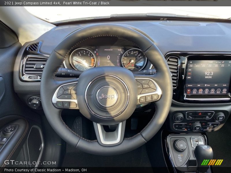 Pearl White Tri–Coat / Black 2021 Jeep Compass Limited 4x4