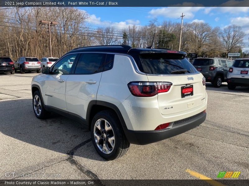 Pearl White Tri–Coat / Black 2021 Jeep Compass Limited 4x4
