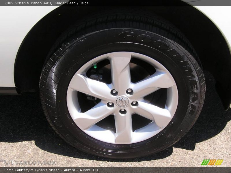 Glacier Pearl / Beige 2009 Nissan Murano S AWD