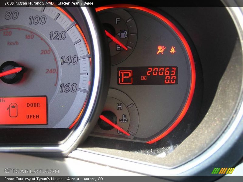 Glacier Pearl / Beige 2009 Nissan Murano S AWD