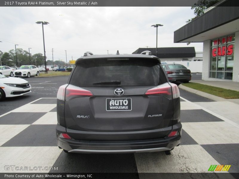 Silver Sky Metallic / Ash 2017 Toyota RAV4 Platinum