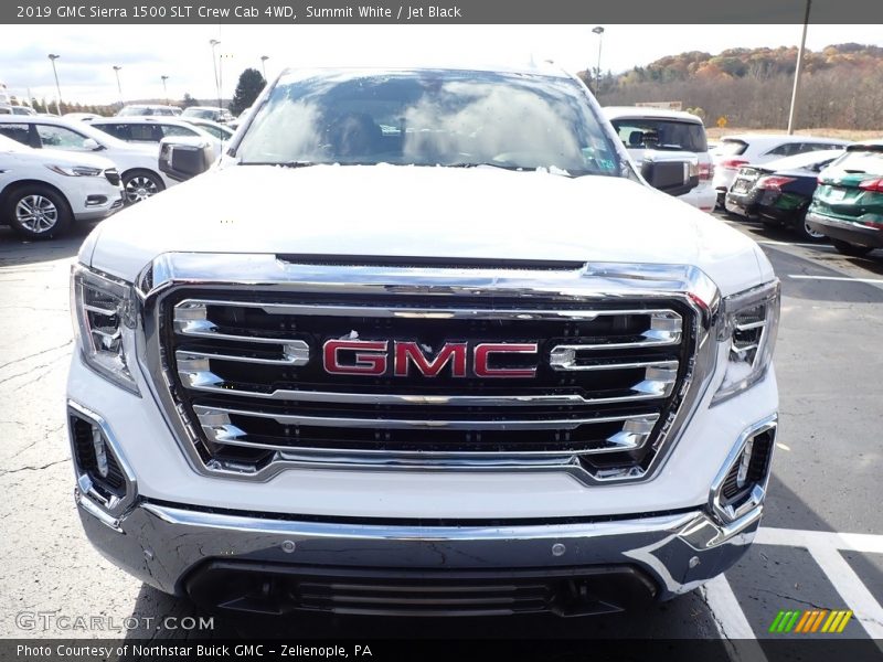 Summit White / Jet Black 2019 GMC Sierra 1500 SLT Crew Cab 4WD