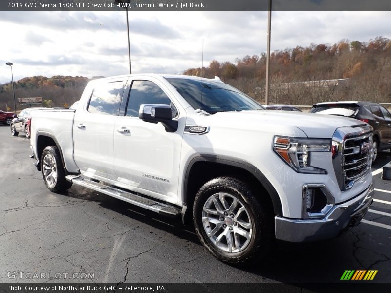 Summit White / Jet Black 2019 GMC Sierra 1500 SLT Crew Cab 4WD