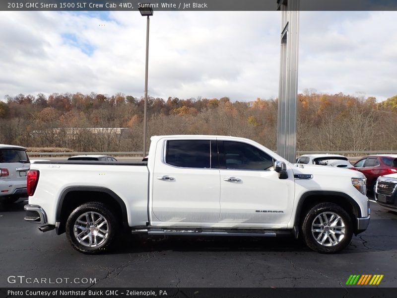 Summit White / Jet Black 2019 GMC Sierra 1500 SLT Crew Cab 4WD