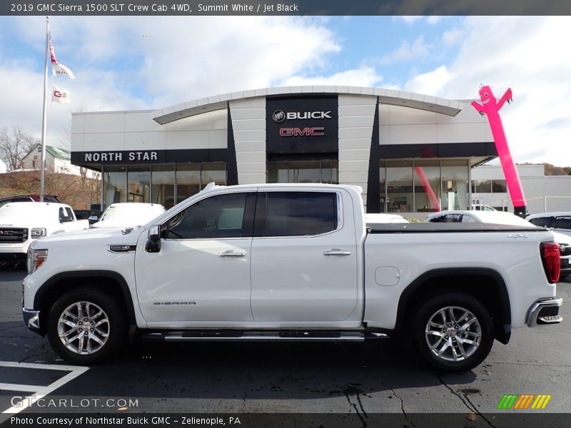 Summit White / Jet Black 2019 GMC Sierra 1500 SLT Crew Cab 4WD